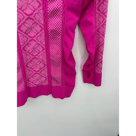 Athletic Essentials Cowl Neck Pullover Size L Pink Workout Running Sweatshirt - Picture 3 of 6